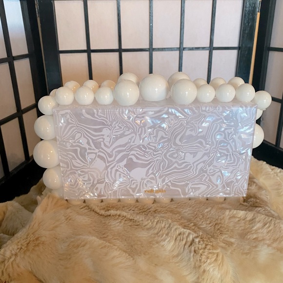 cult gaia Handbags - Cult Gaia White Eos Box Clutch Rehab Bag